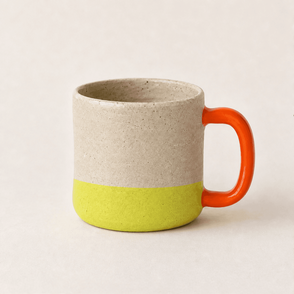 Clean catalog photograph of the same handmade ceramic mug